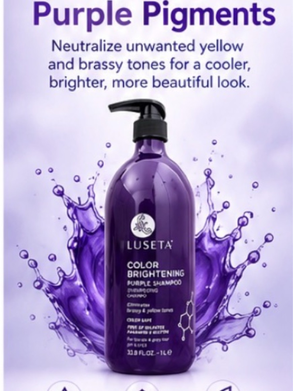 Luseta Purple Color Brightening Shampoo - Purple